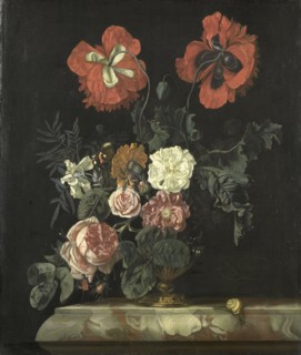 Still Life with Flowers, 1667. Creator: Nicolaes Lachtropius.