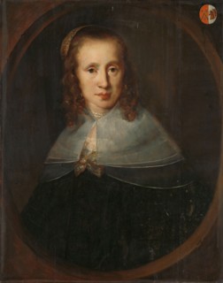 Portrait of Digna de Maets. First Wife of François Leydecker, 1640-1654. Creator: Bernardus Zwaerdecroon.