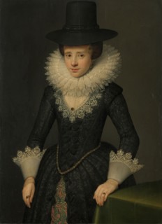 Portrait of Anna Boudaen Courten (1599-1622), 1619. Creator: Salomon Mesdach.