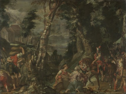 Meeting between David and Abigail, 1597. Creator: Joachim Anthonisz Wtewael.