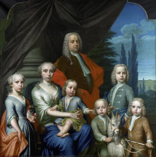 Willem Philip Kops (1695-1756), with his Wife and Children, 1738. Creator: Frans Decker.