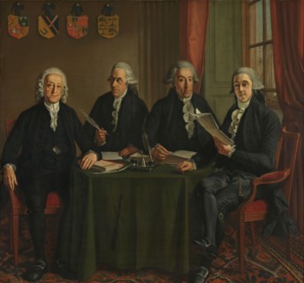 The Four Chief Commissioners of the Amsterdam Harbor Works, 1791-1795. Creator: Wybrand Hendriks.