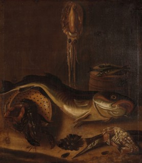 Still Life with Fish, 1625-1675. Creator: A van Doef.