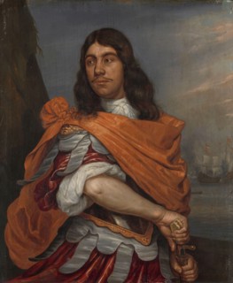 Portrait of Lieutenant-Admiral Cornelis Tromp in Roman Costume, 1650-1692. Creator: Abraham van Westervelt.