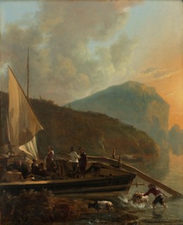Italianate River Landscape, c.1650-c.1655. Creator: Adam Pynacker.