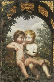 Christian Allegory with two Children with a Bible and Snake, 1650-1699. Creator: Anon.