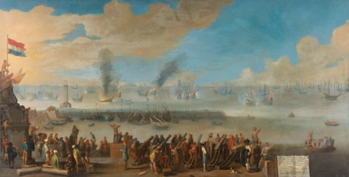 The Battle near Livorno (14 March 1653), after 1653-1660. Creator: Anon.