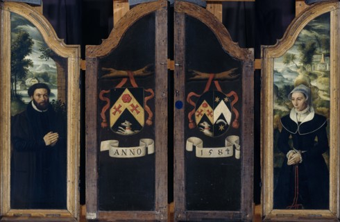 Two Wings of a Triptych with the Portraits of Julien de Brouckere and his Wife Elisabeth Canneel, 15 Creator: Anon.