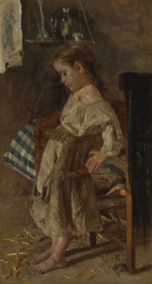The poor child, 1880-1897. Creator: Antonio Mancini.