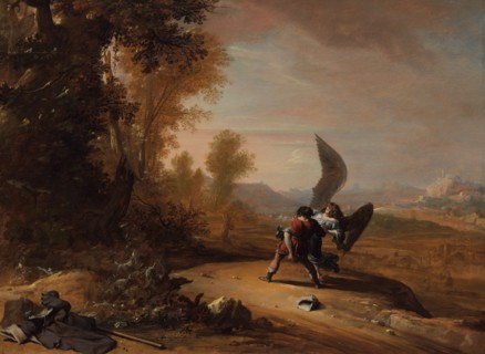 Jacob Wrestling with the Angel, 1639. Creator: Bartholomeus Breenbergh.