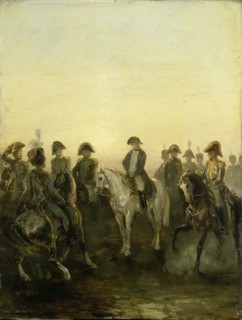 Napoleon with his Staff, 1840-1850. Creator: Charles Rochussen.