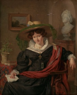 Portrait of Carolina Frederica Kerst, Wife of Louis Royer, 1830. Creator: Charles van Beveren.