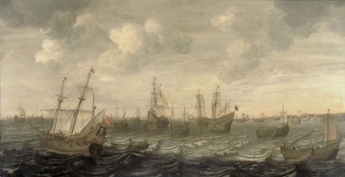 The Dutch Herring Fleet under Sail, 1660-1701. Creator: Cornelis Beelt.