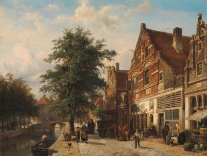 The Zuiderhavendijk, Enkhuizen, 1868. Creator: Cornelis Springer.