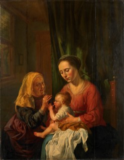 Virgin and Child with St Anne, 1630. Creator: Dirck van Hoogstraten.