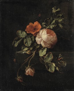 Still Life with Roses, 1670-1708. Creator: Elias Van Den Broeck.
