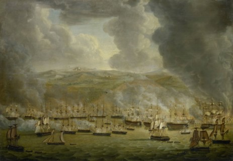 The Attack of the Combined Anglo-Dutch Squadron on Algiers, 1816, 1817. Creator: Gerardus Laurentius Keultjes.