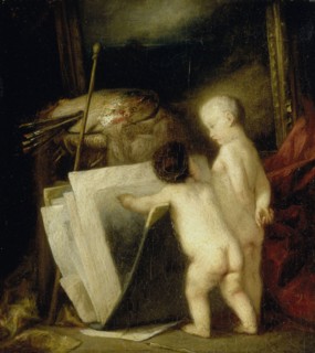 The little art lovers, 1840-1886. Creator: Hippolyte Michaud.