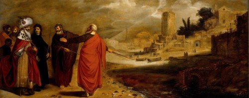Aaron Changing the Water of the River into Blood, 1610. Creator: Jan Symonsz. Pynas.