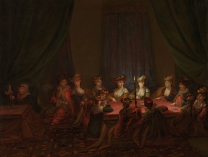 Party of Armenians Playing Cards, c.1720-c.1737. Creator: Jean Baptiste Vanmour.