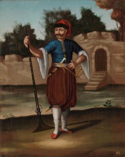 Albanian Soldier, 1700-1737. Creator: Workshop of Jean Baptiste Vanmour.