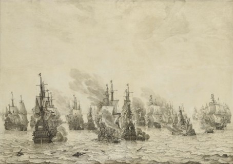 The Battle of Livorno (Leghorn), c.1659-c.1699. Creator: Willem van de Velde I.
