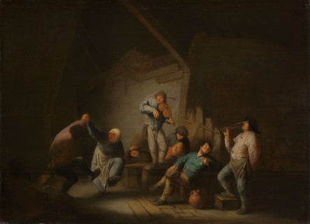 Dancing Couple, c.1635. Creator: Adriaen van Ostade.