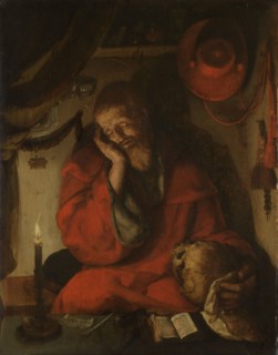 Saint Jerome in his Study by Candlelight, c.1520-c.1530. Creator: Aert Claesz..