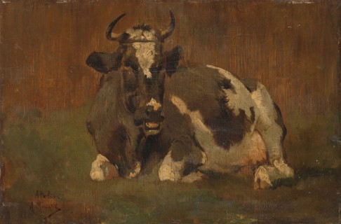 Lying Cow, c.1860-c.1888. Creator: Anton Mauve.