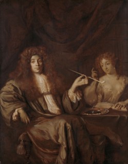 Portrait of Hadriaan Beverland with a Prostitute, c.1676. Creator: Ary de Vois.