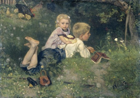 The Butterflies, 1871. Creator: August Allebe.