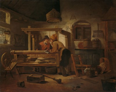 Weaver's Workshop, 1659. Creator: Cornelis Gerritsz. Decker.