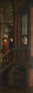 A Seven-Part Decorative Sequence: An Outdoor Stairway, 1630-1632. Creator: Dirck van Delen.