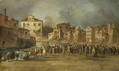 The Fire in the San Marcuola Quarter of Venice, 28 November 1789, 1789-1820. Creator: Unknown.