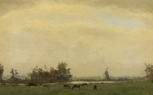 Meadow Landscape on the Spaarne, 1890-1919. Creator: Gerrit Willem Dijsselhof.