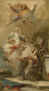 The Immaculate Conception (Joachim en Anna receiving the Virgin Mary from God the Father), c.1757-c. Creator: Giovanni Battista Tiepolo.