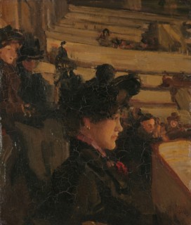 At the Theatre, c.1895. Creator: Isaac Lazerus Israels.