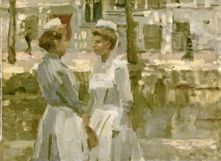 Dienstmeisjes op de Leidsegracht, c.1890-c.1900. Creator: Isaac Lazerus Israels.