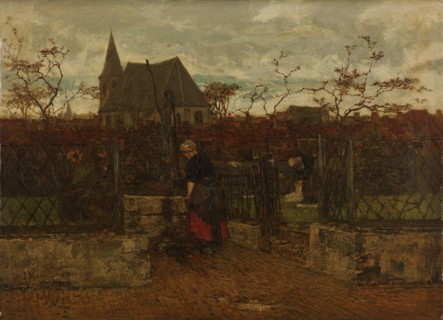A Bleaching Field, 1870. Creator: Jacob Henricus Maris.