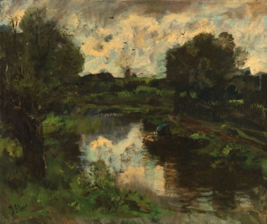 A Polder Landscape after a Thunderstorm, c.1892. Creator: Jacob Henricus Maris.