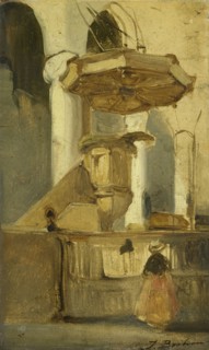The Pulpit of the Church in Hoorn, c.1860-c.1891. Creator: Johannes Bosboom.