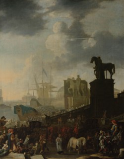 The Climbing of the Capitol with the Grey Horse of the Newly Elected Pope, 1650-1674. Creator: Johannes Lingelbach.