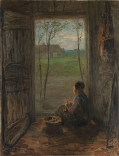A Laren Scene, 1905. Creator: Jozef Israels.