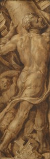 Samson Shattering the Pillars of the Temple, c.1550-c.1560. Creator: Maerten van Heemskerck.