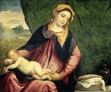 Madonna with Sleeping Child, 1540-1560. Creator: Paris Bordone.