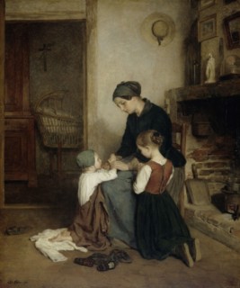 The Evening Prayer, 1857. Creator: Pierre Edouard Frere.