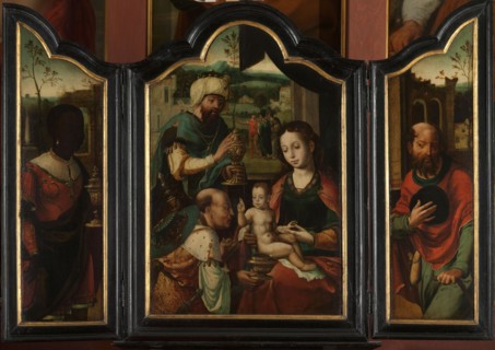 Triptych with the Adoration of the Magi, 1520-1550. Creator: Workshop of Pieter Coecke van Aelst.