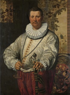Portrait of a Dutch Admiral of the Fleet, 1570-1610. Creator: Circle of Pieter Pietersz.