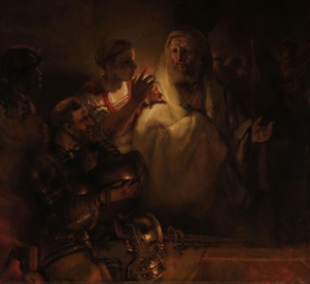 The Denial of St Peter, 1660. Creator: Rembrandt Harmensz van Rijn.