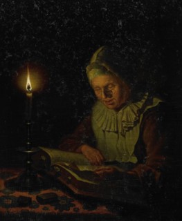 Old Woman Reading, 1800-1833. Creator: Adriaan Meulemans.